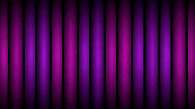 Abstract background featuring vertical stripes with pink and purple gradients on a solid black backdrop. Glowing neon lines arranged in a rhythmic geometric pattern with dark vertical columns.