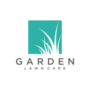 Stylized Green Grass Logo Design Template
