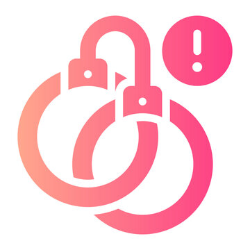 handcuffs gradient icon