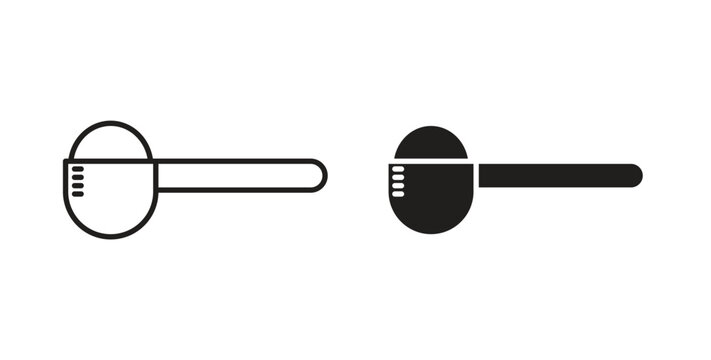 Scoop icon design line and solid vector pack on white background
