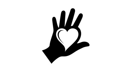 Obraz premium Hand making a heart shape with fingers.