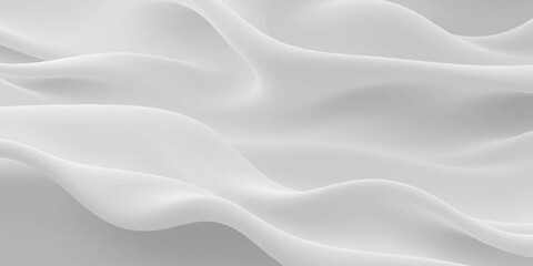 Fototapeta premium A luxurious black and white satin fabric background features smooth flowing waves of silk textile material with a shiny soft texture and elegant curves for a premium wedding wallpaper design
