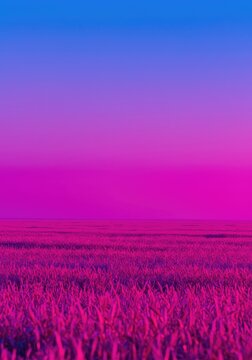 Extremely vibrant magenta and blue abstract field background. Intense color saturation filling the entire image, concept, gradient, oversaturated