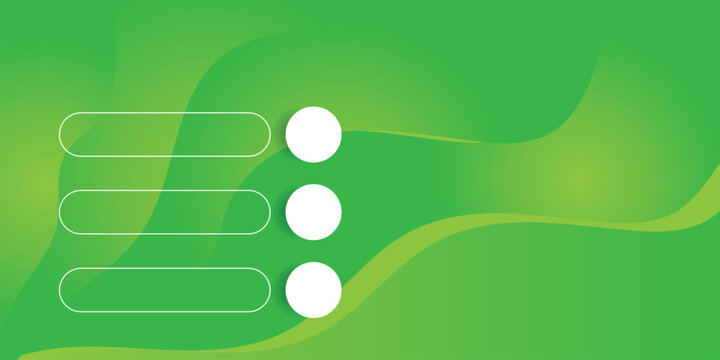 Abstract background with green and yellow gradient colors and 3 columns for a presentation, data information or business flyer design. 