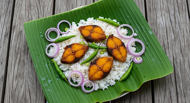 Traditional Panta Ilish Food