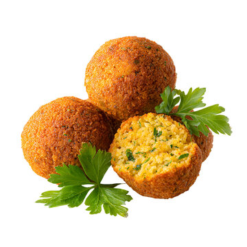 Homemade golden cornbread muffins with parsley garnish on white background