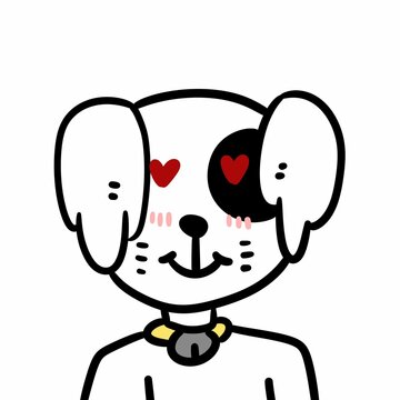 rt acute dog with a heart