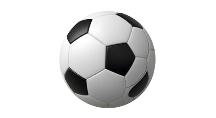 Fototapeta premium Classic black and white soccer ball on a clean white background