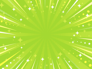 キラキラとおしゃれな集中線の背景、ゴールデンウィークや初夏・夏のイメージ、チラシやバナーのデザイン素材 © GRACE