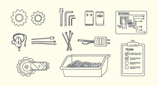 Technical drawings and blueprints isolated on transparent background architectural and engineering schematics collection
