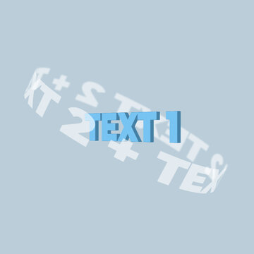 3D Rotating Kinetic Text Square Title for Social Media Feed with Orbiting Ring on Loop