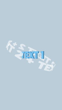 3D Rotating Kinetic Text Vertical Title for Social Media with Orbiting Ring on Loop