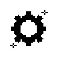 Obraz premium Pixel Art Creative Gear Cog