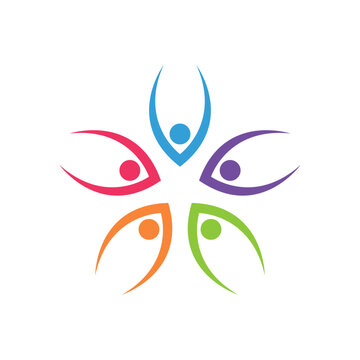 comunity people and busines logo vector
