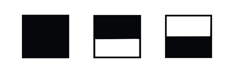 Obraz premium Vertical Progress Bar or Battery Level Icon Set