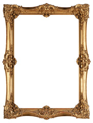 Patterned picture frame on a transparent background, in PNG format. © andrew7726