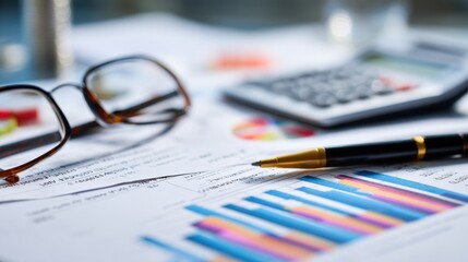 Fototapeta premium professional accounting audit review with business background