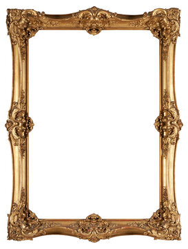 Patterned picture frame on a transparent background, in PNG format.