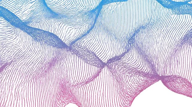Abstract background featuring thin vertical parallel lines with a soft gradient transitioning from light blue and cyan at the top to pastel pink and magenta at the bottom with slight ripples.