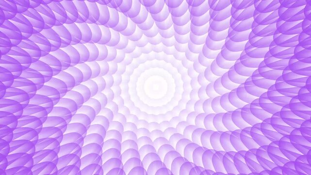 Concentric scalloped pattern forming a radial abstract tunnel background animation