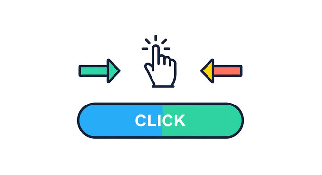 Graphic illustration of a clickable button.