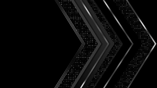 Luxury metallic chevron abstract background animation, Background layered metallic chevron arrows dotted texture and sleek minimalist geometric design