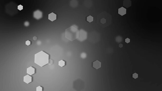 Teal and blue hexagon bokeh background, Abstract hexagons on a gradient background with bokeh glow, modern geometric pattern