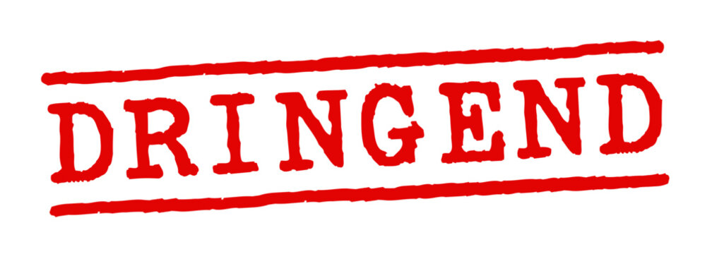 Text &ldquo;Dringend&rdquo;, "Urgent" in Dutch on stamp	