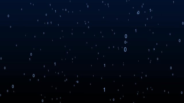 Complex Digital Data, Mysterious Binary Code on Computer.