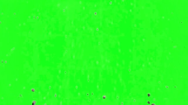 Missiles and Interceptor hit and blast with fire on green screen