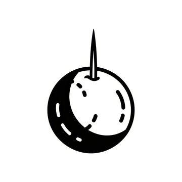 National Cheeseball Day simple black and white illustration