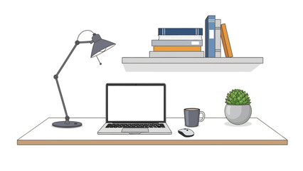 Fototapeta premium Home Office Workspace Setup.