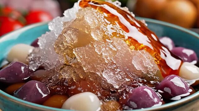 Taro Ball Dessert Taiwan Advertisement