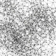 Obraz premium Complex Network of Lines and Dots.
