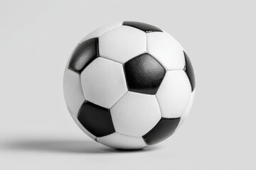 Naklejka premium a black and white soccer ball on a plain background