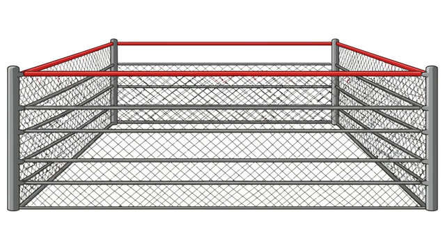 Empty MMA Fighting Cage.