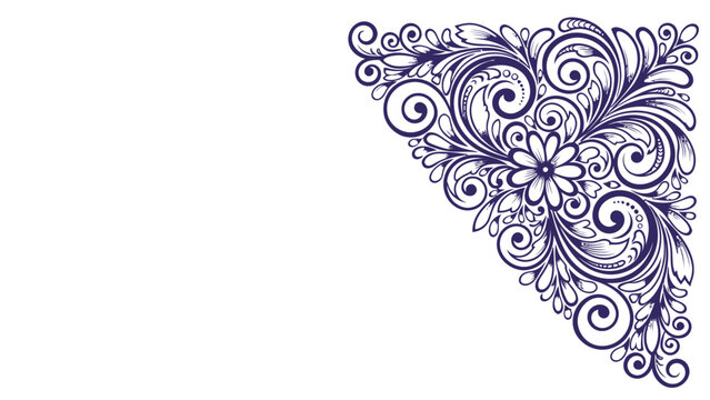 Ornate Floral Design Element.