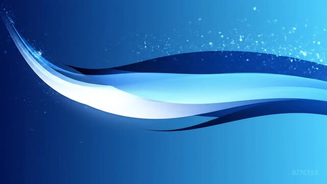 Abstract blue wave design with gradient effect.