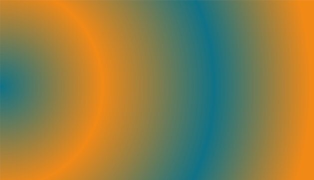 Abstract colorful orange gradient dark green concentric circles over blurred newspaper background with vibrant gradient light pattern