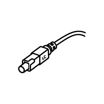Fiber Optic Cable Connector Closeup.