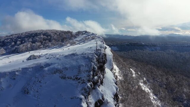 Sierra de Entzia nevada,primera nevada de 2026