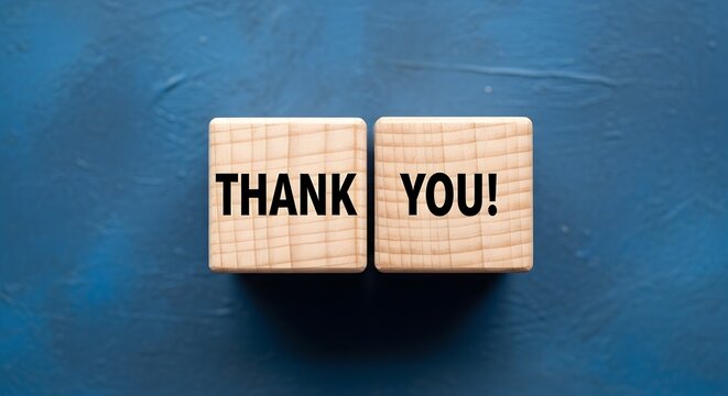 Thank You Message on Wooden Blocks - Appreciation Concept