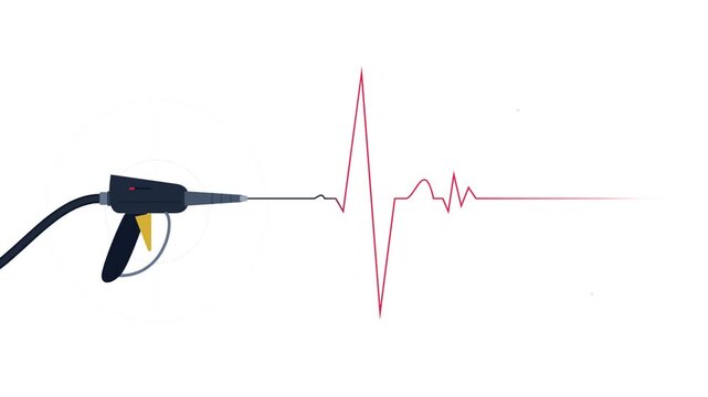 Abstract Energy Instability: Minimalist Vector Pulse & Erratic Heartbeat
