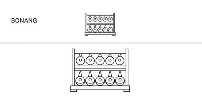 Bonang Gamelan Instrument - Traditional Indonesian Percussion Ensemble