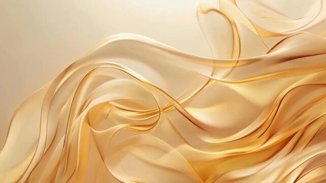 Abstract Golden Glass Wave Flow Light Motion Dynamic Background 4K