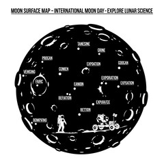 Black Moon Surface Map Illustration. © Suhadi