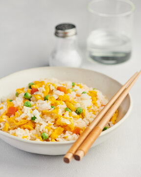 Chinese Egg fried rice with vegetables 