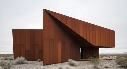 Fototapeta premium Modern Desert Architecture: Contemporary Home Design