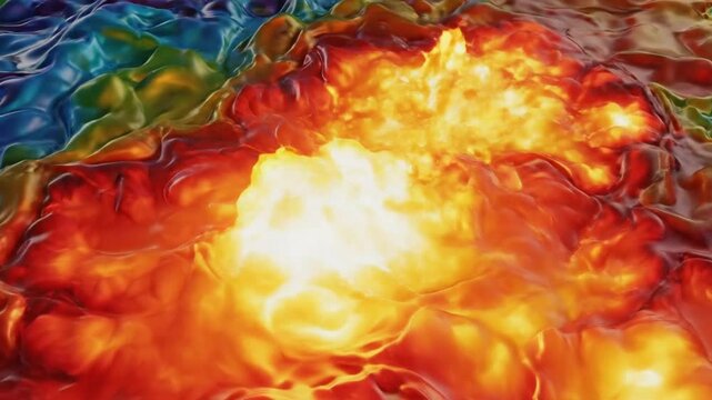 Vibrant abstract heatmap illustration with colorful gradients and fluid shapes for creative projects