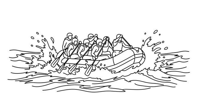 People Rowing a Boat on Water.